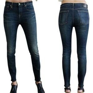 R13 Jenny Skinny Mid-Rise Vintage Italian Blue Jeans 554 Women's‎ Size 27